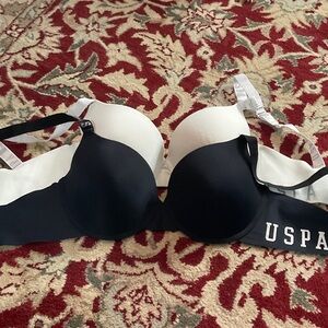 U.S. Polo Assn. Classic Black and White Bras